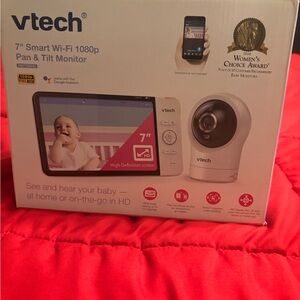 VTech 7" Smart Wi-Fi 1080p Pan & Tilt Monitor - White